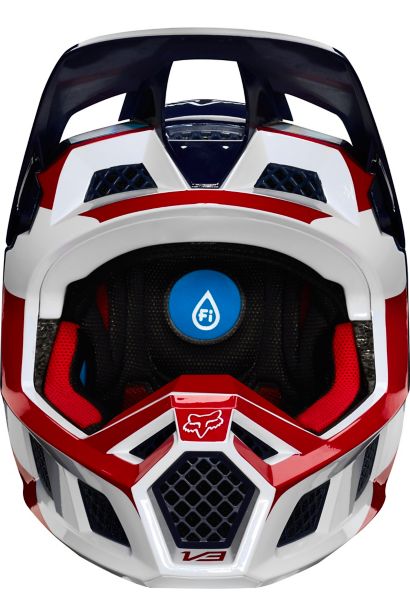 V3 PREY HELMET, ECE [WHT/RD/BLU] S
