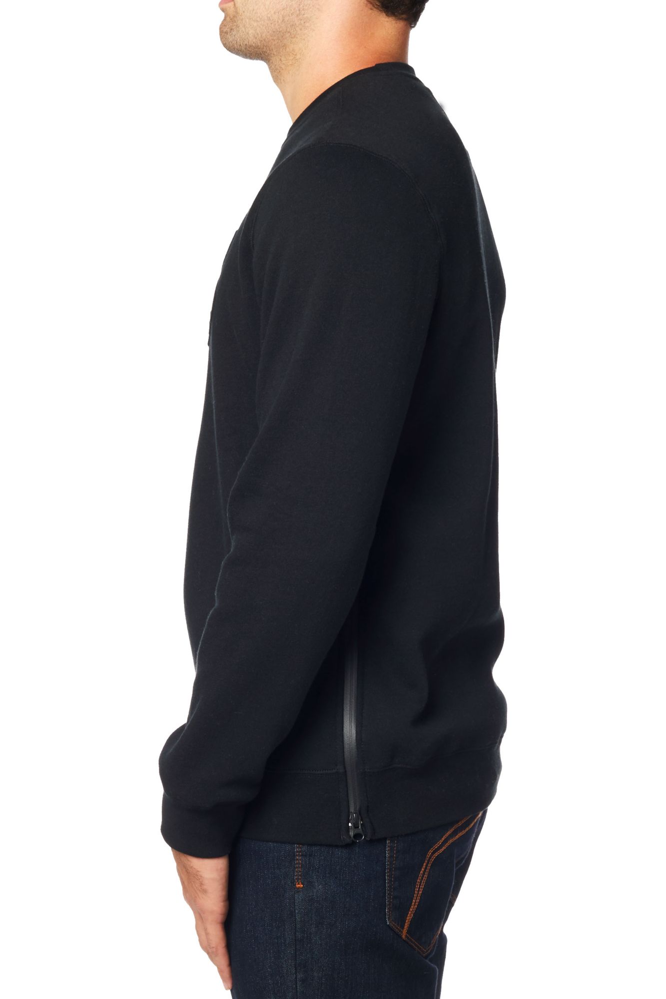 REFRACT DWR CREW FLEECE [BLK] S