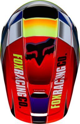 YTH V1 YORR HELMET, ECE [BLU/RD] YS | Fox Racing - DK