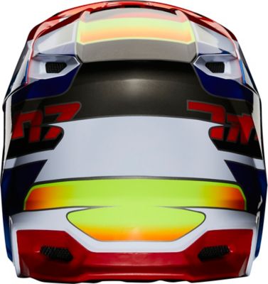 YTH V1 YORR HELMET, ECE [BLU/RD] YS | Fox Racing - DK