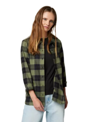 green flannel shirt