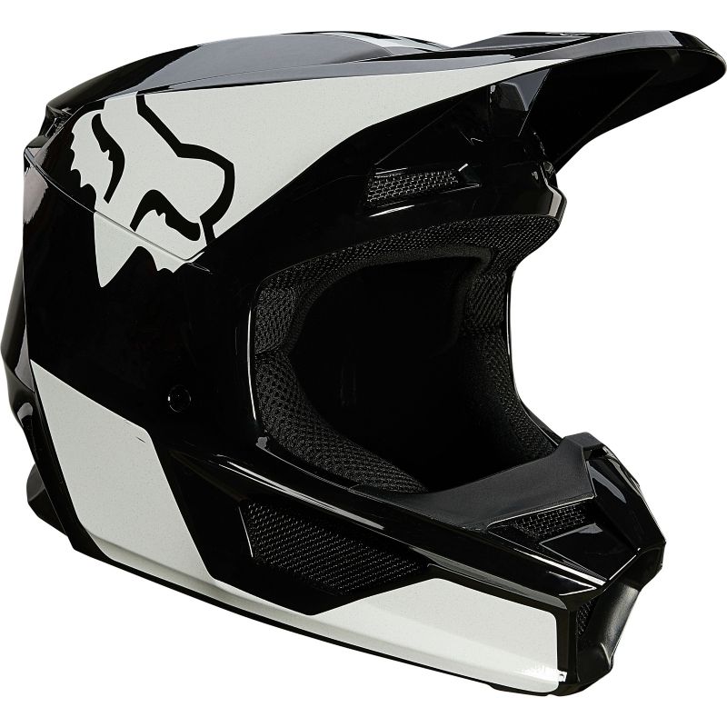YTH V1 REVN HELMET, ECE [BLK/WHT] YS | Fox Racing - SE