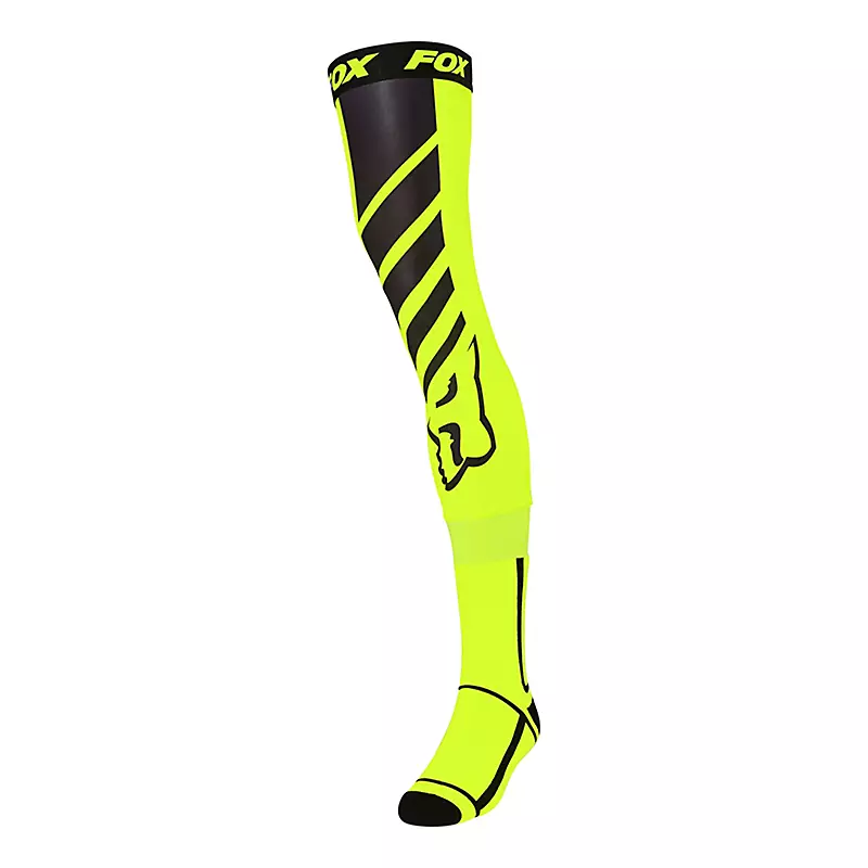 Fox Racing Mens Fluorescent Yellow Mach One Dirt Bike Knee Brace Socks ATV UTV 