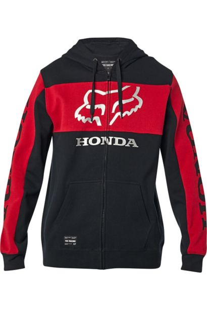 HONDA ZIP FLEECE [BLK/RD] S