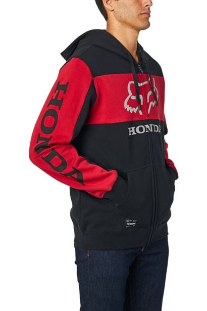 HONDA ZIP FLEECE [BLK/RD] S