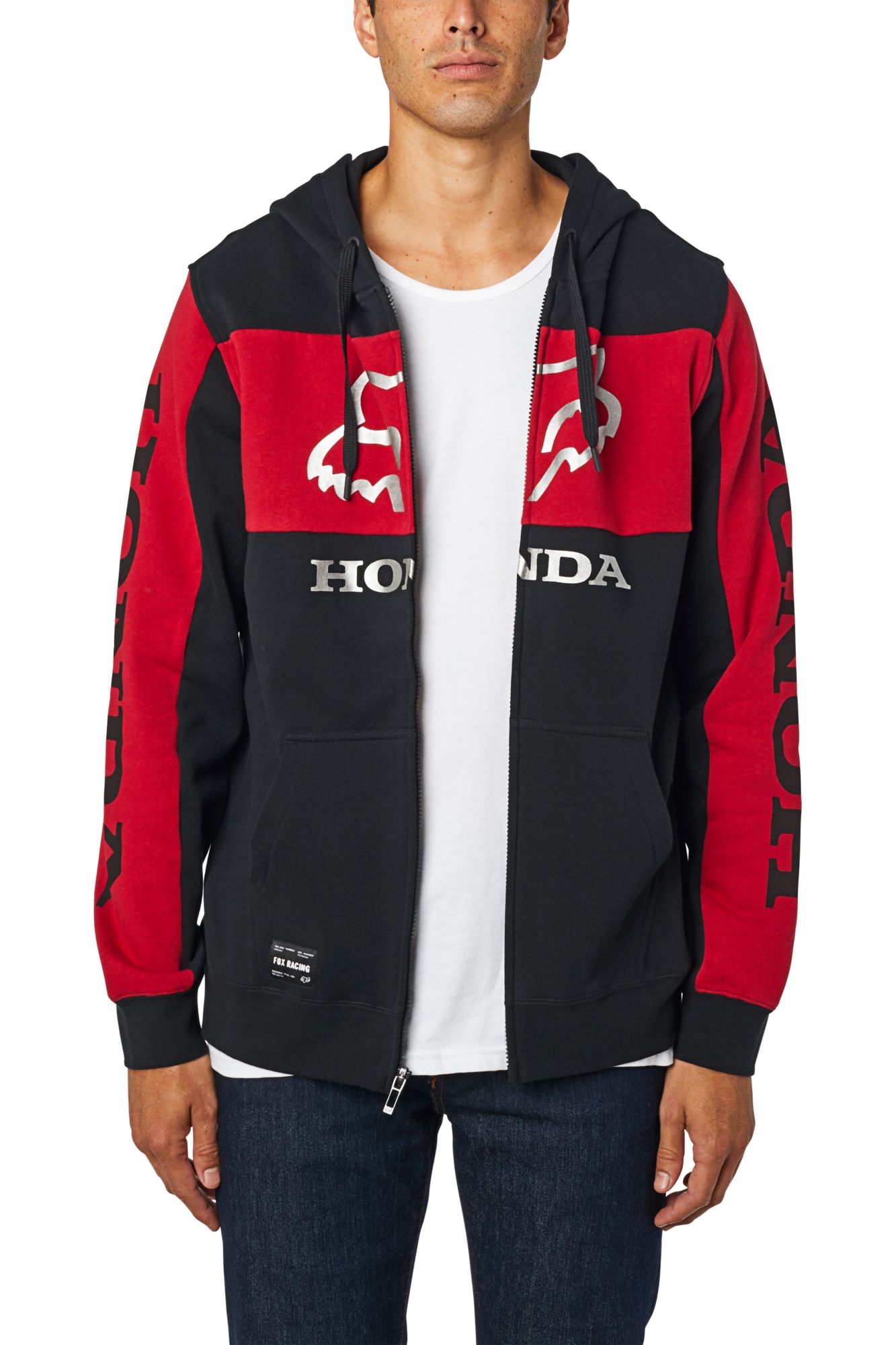 HONDA ZIP FLEECE [BLK/RD] S