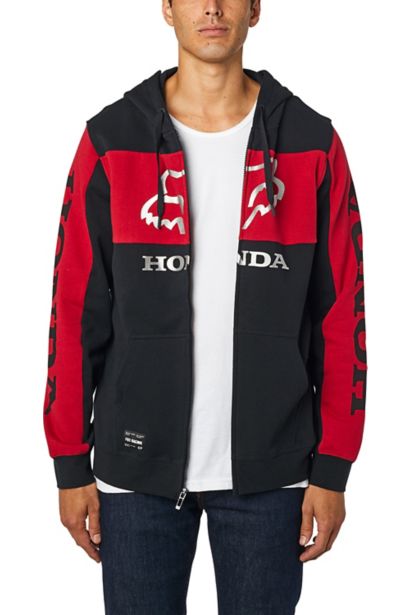 HONDA ZIP FLEECE [BLK/RD] S