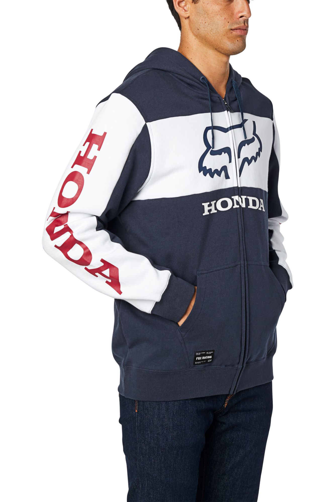 HONDA ZIP FLEECE [NVY/WHT] S