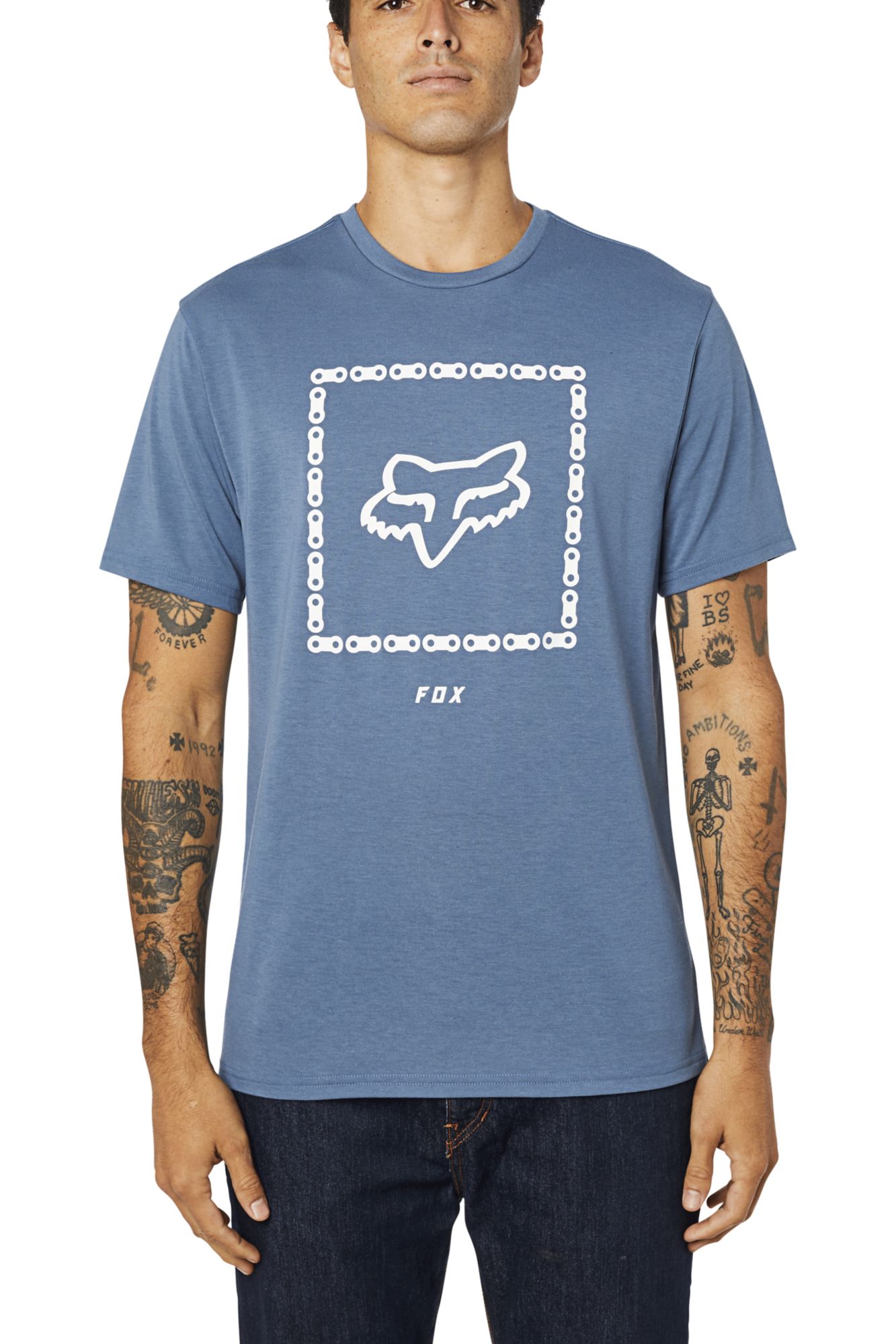 MISSING LINK SS TECH TEE [BLU STL] S