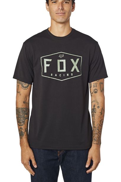 CREST SS TECH TEE [BLK/GRN] S