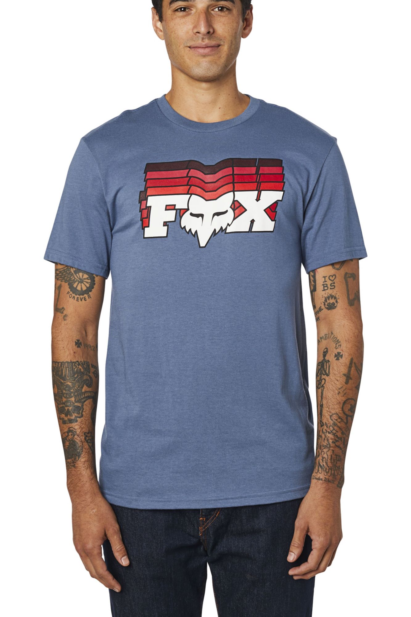 OFF BEAT SS TEE [BLU STL] S