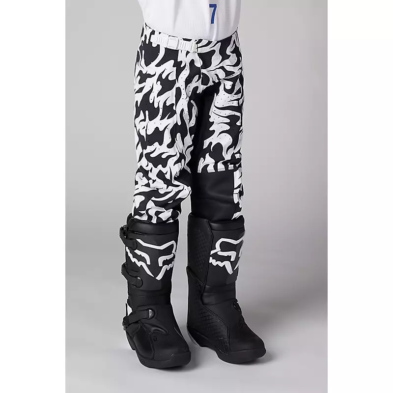YOUTH BLUE LABEL FLAME PANT [WHT/BLK] 24