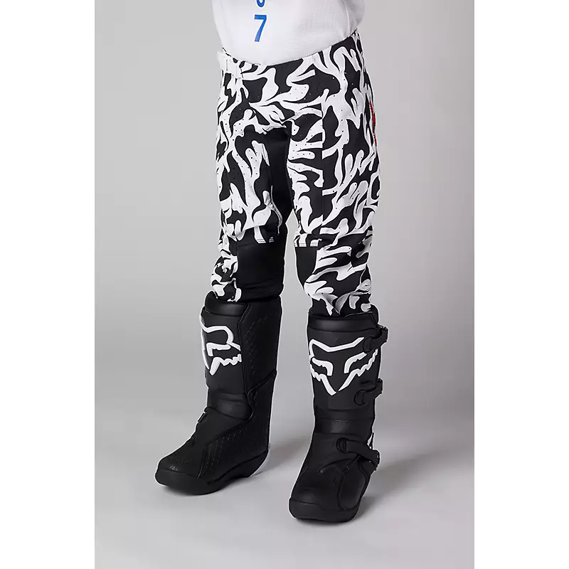 YOUTH BLUE LABEL FLAME PANT [WHT/BLK] 22