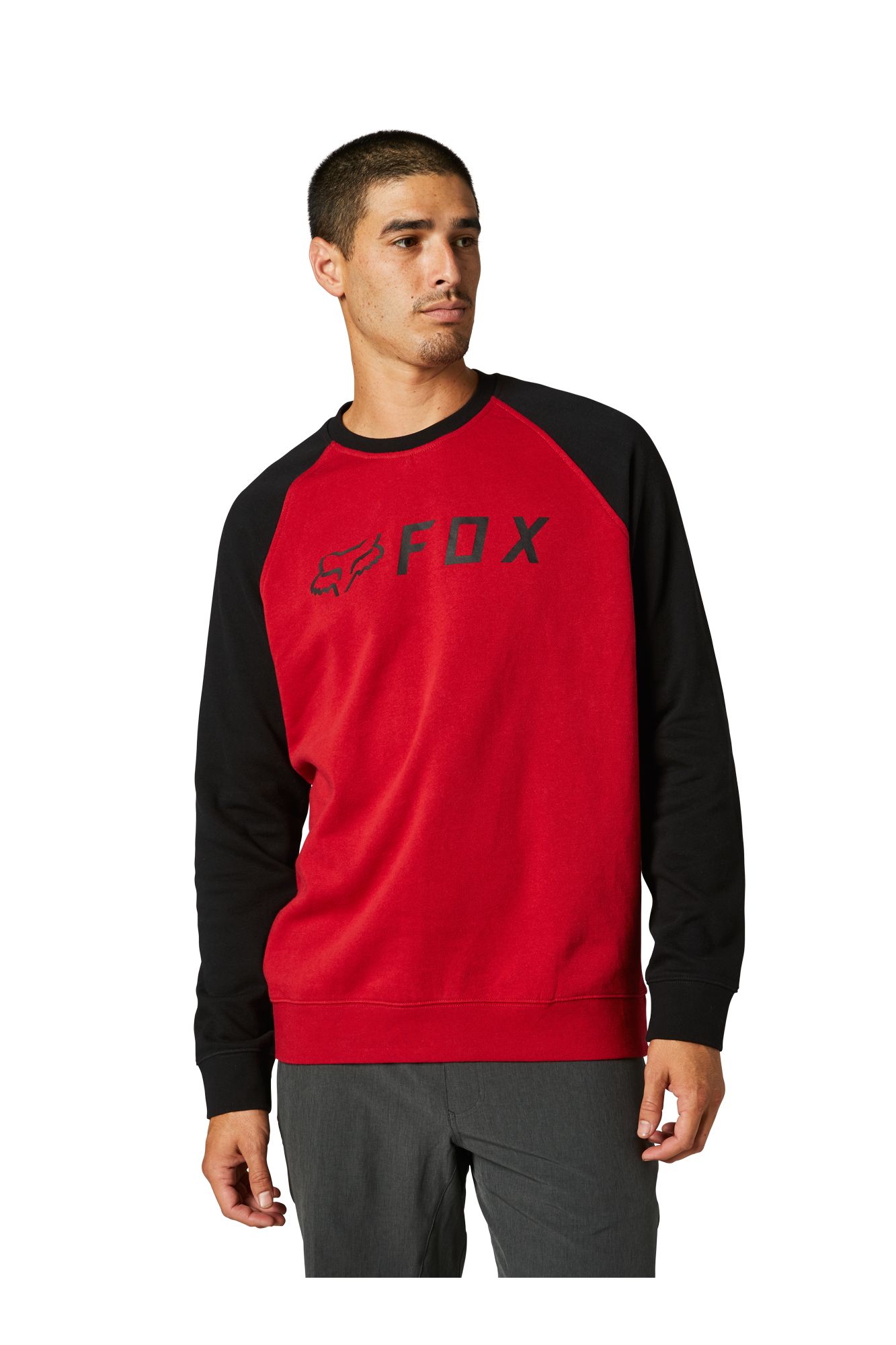 APEX CREW FLEECE [BLK/RD] S