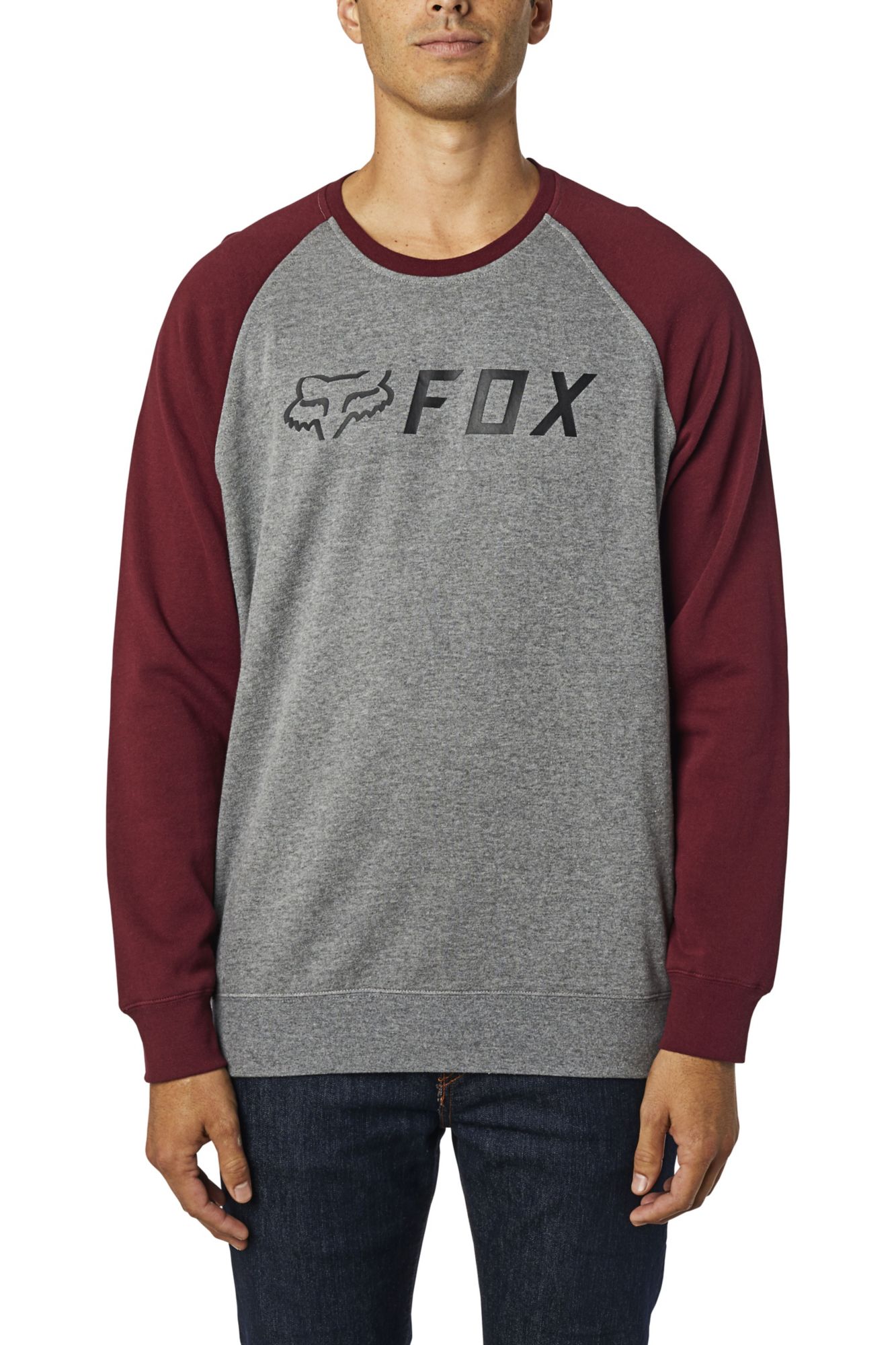 APEX CREW FLEECE [GRY/RD] S