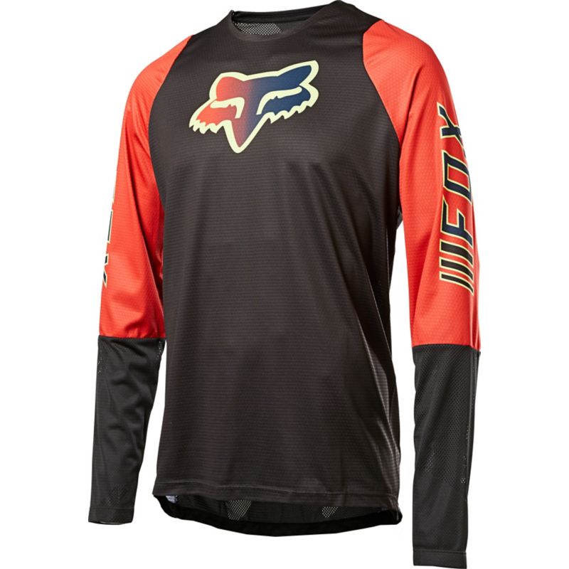 DEFEND LS FOXHEAD JERSEY QS [BLK/RD] S | Fox Racing - Ireland