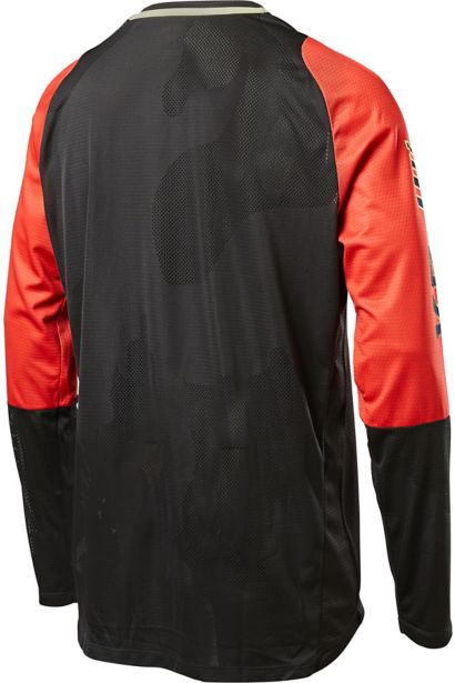 DEFEND LS FOXHEAD JERSEY QS [BLK/RD] S