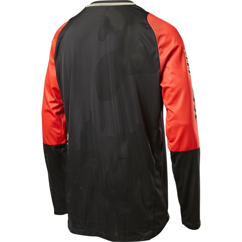 DEFEND LS FOXHEAD JERSEY QS [BLK/RD] S