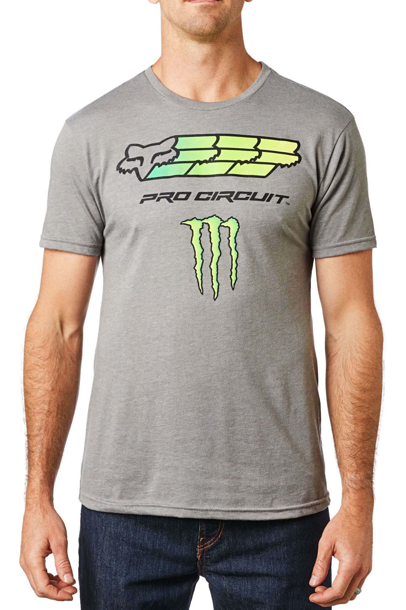 FOX MONSTER PC PREM TEE [HTR GRAPH] S