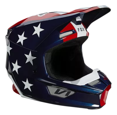 V1 ULTRA HELMET, ECE [WHT/RD/BLU] XS