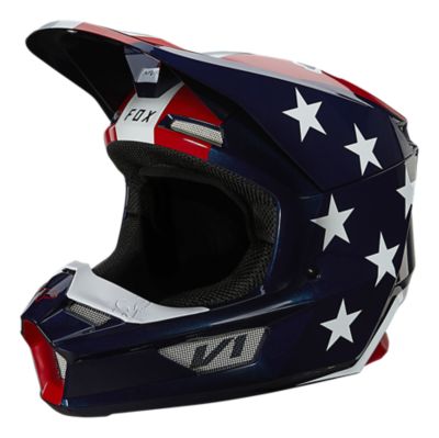V1 ULTRA HELMET, ECE [WHT/RD/BLU] XS | Fox Racing - France