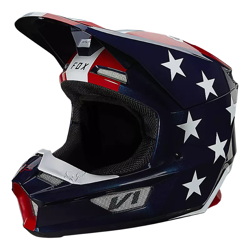 V1 ULTRA HELMET, ECE [WHT/RD/BLU] 2X