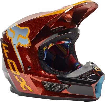 YTH V1 CNTRO HELMET [FLO ORG] YS | Fox Racing®