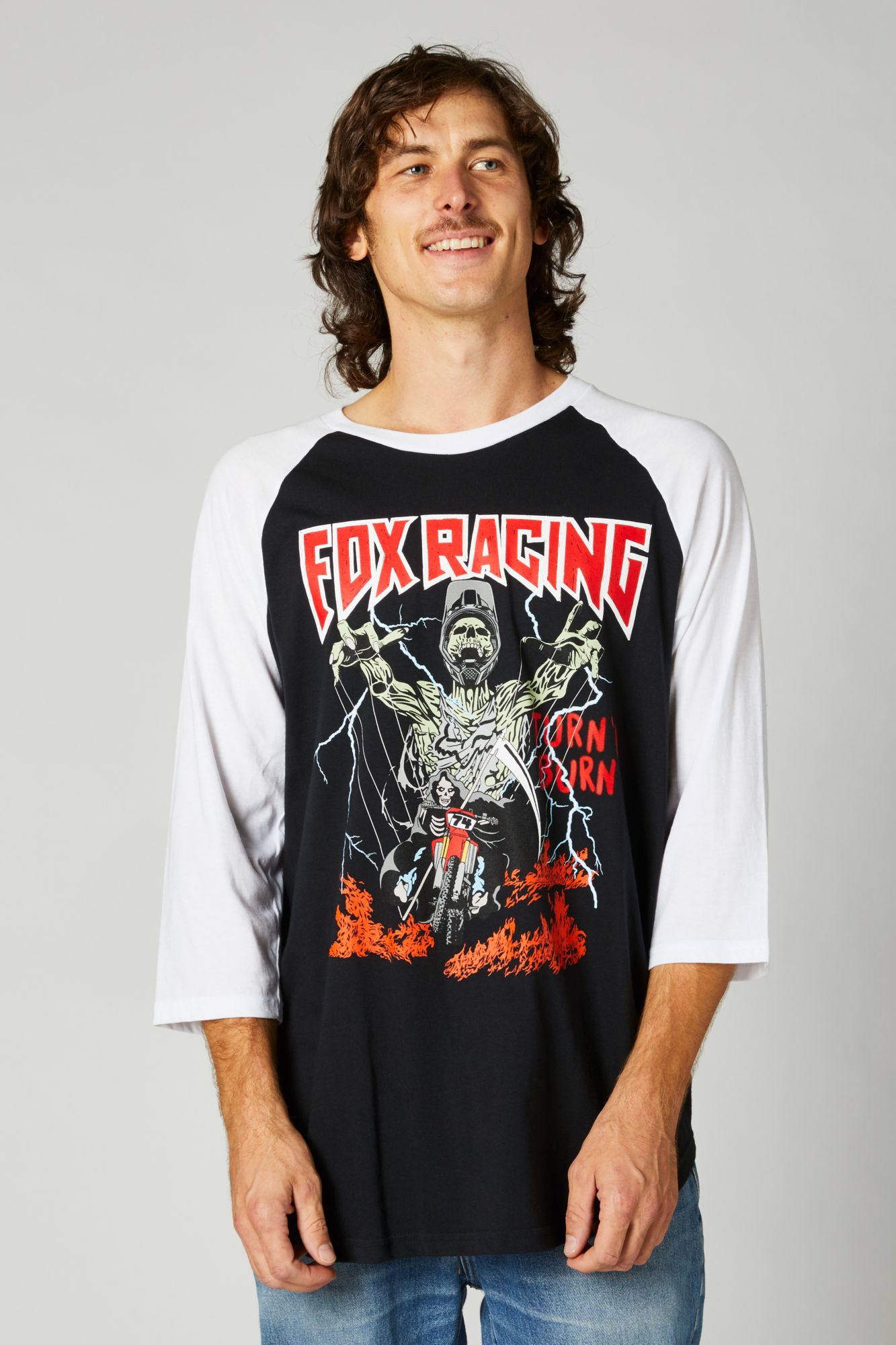 BACKSTAGE RAGLAN [BLK/WHT] S