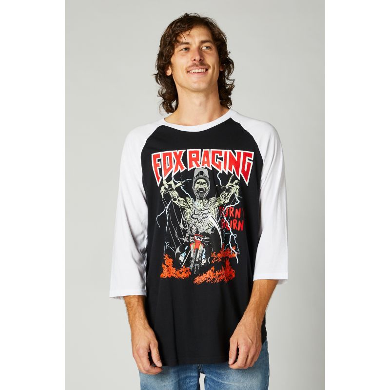 BACKSTAGE RAGLAN [BLK/WHT] S | Fox Racing - Belgi&euml