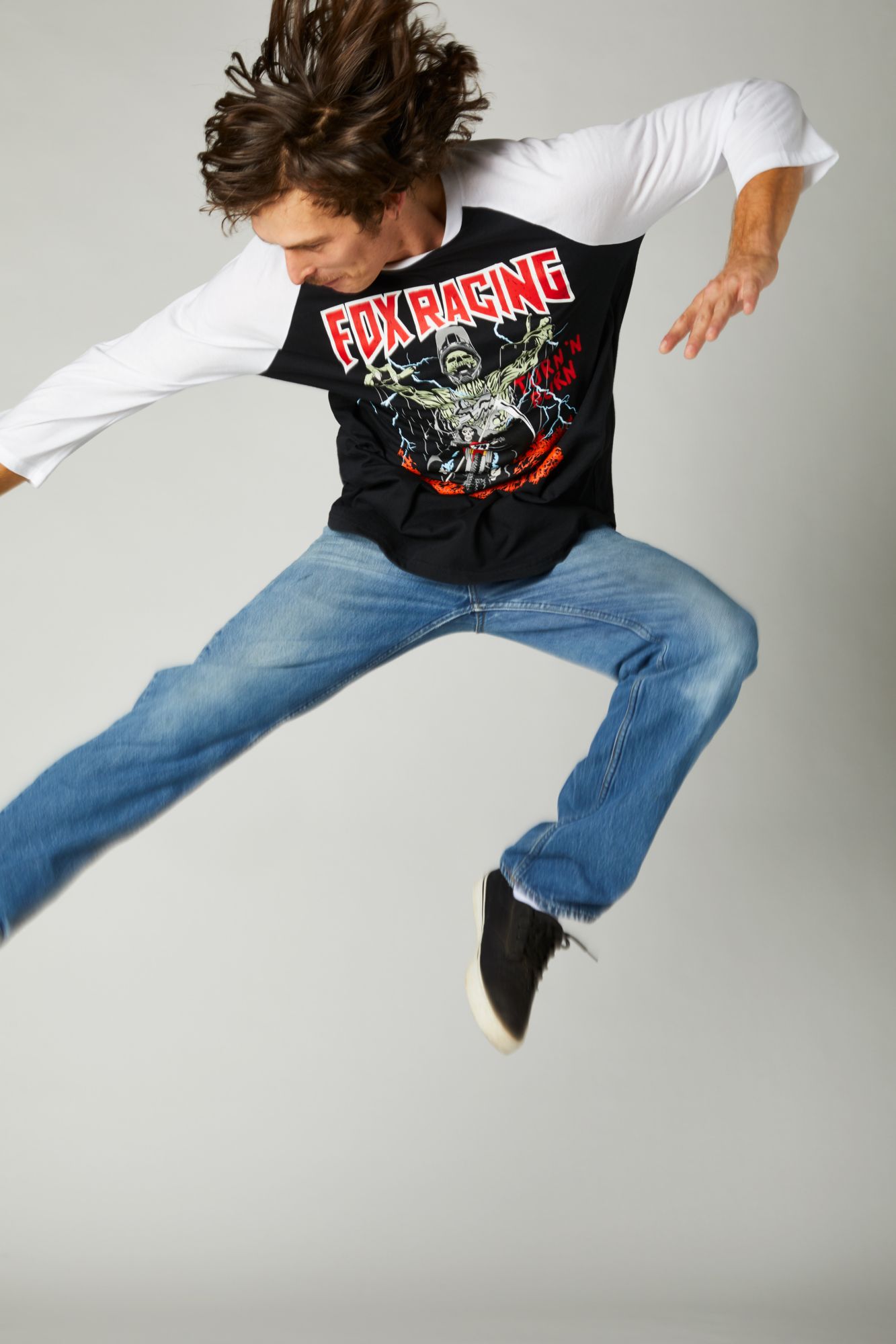 BACKSTAGE RAGLAN [BLK/WHT] S