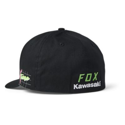 Casquette Flexfit Fox Racing Kawasaki - Réglable, Broderie Artistique - Pour Homme, Look Casual - 3