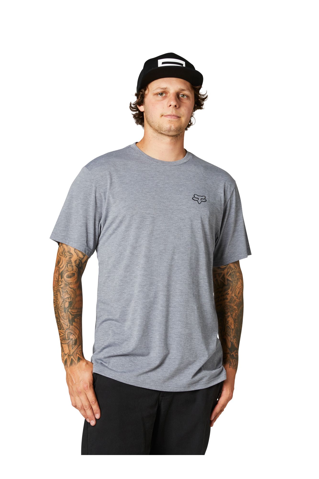 BURNT SS TECH TEE [HTR GRAPH] S