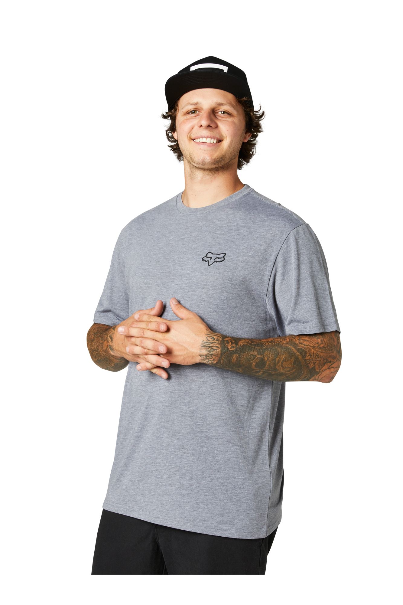 BURNT SS TECH TEE [HTR GRAPH] S