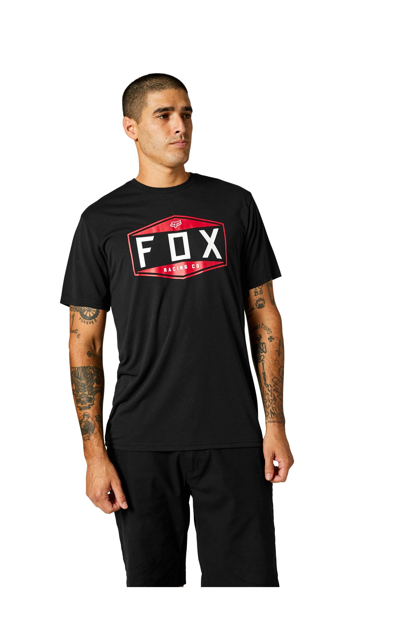 EMBLEM SS TECH TEE [BLK] S