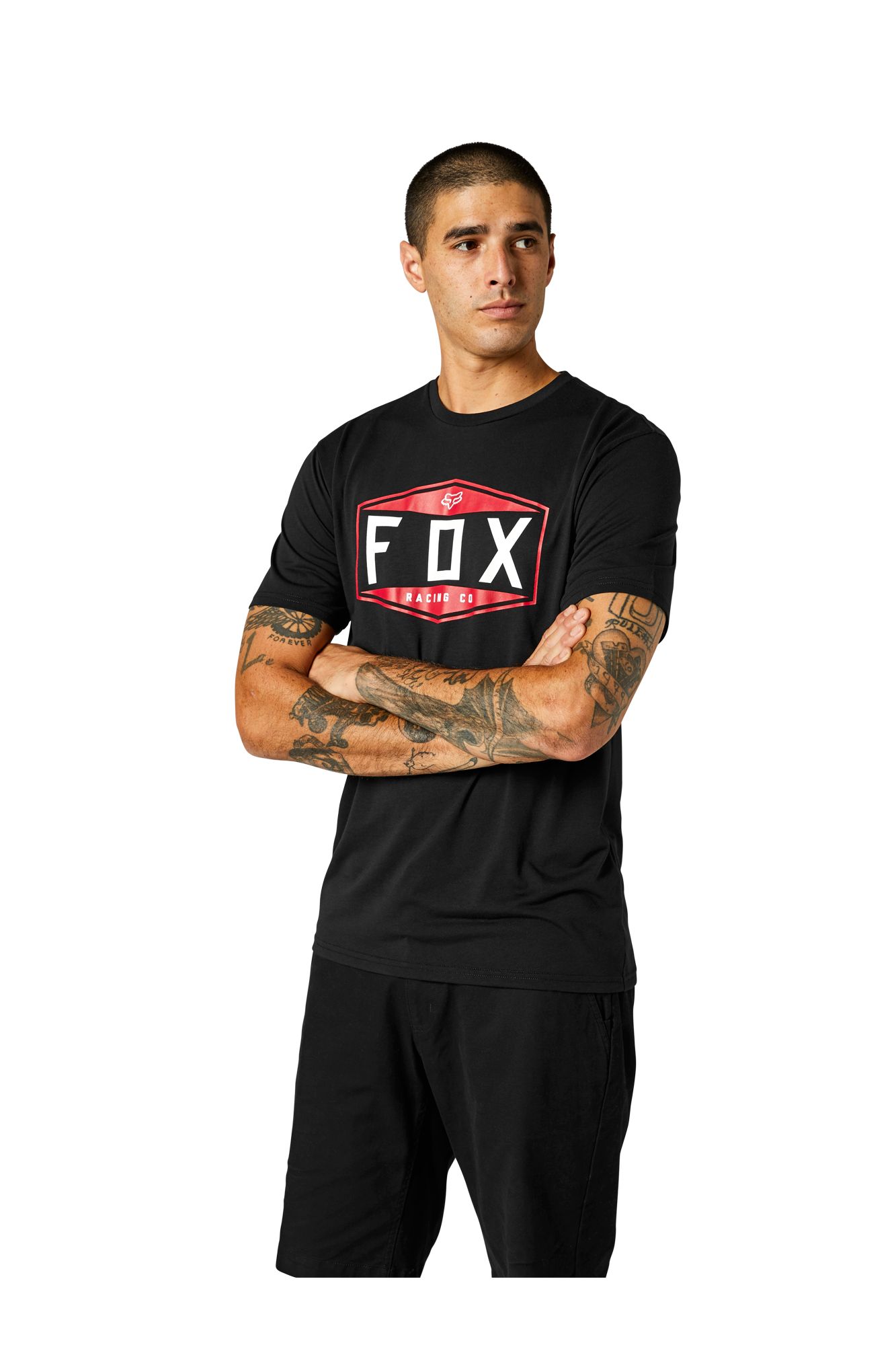 EMBLEM SS TECH TEE [BLK] S