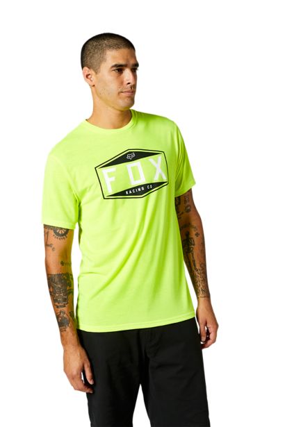 EMBLEM SS TECH TEE [FLO YLW] S