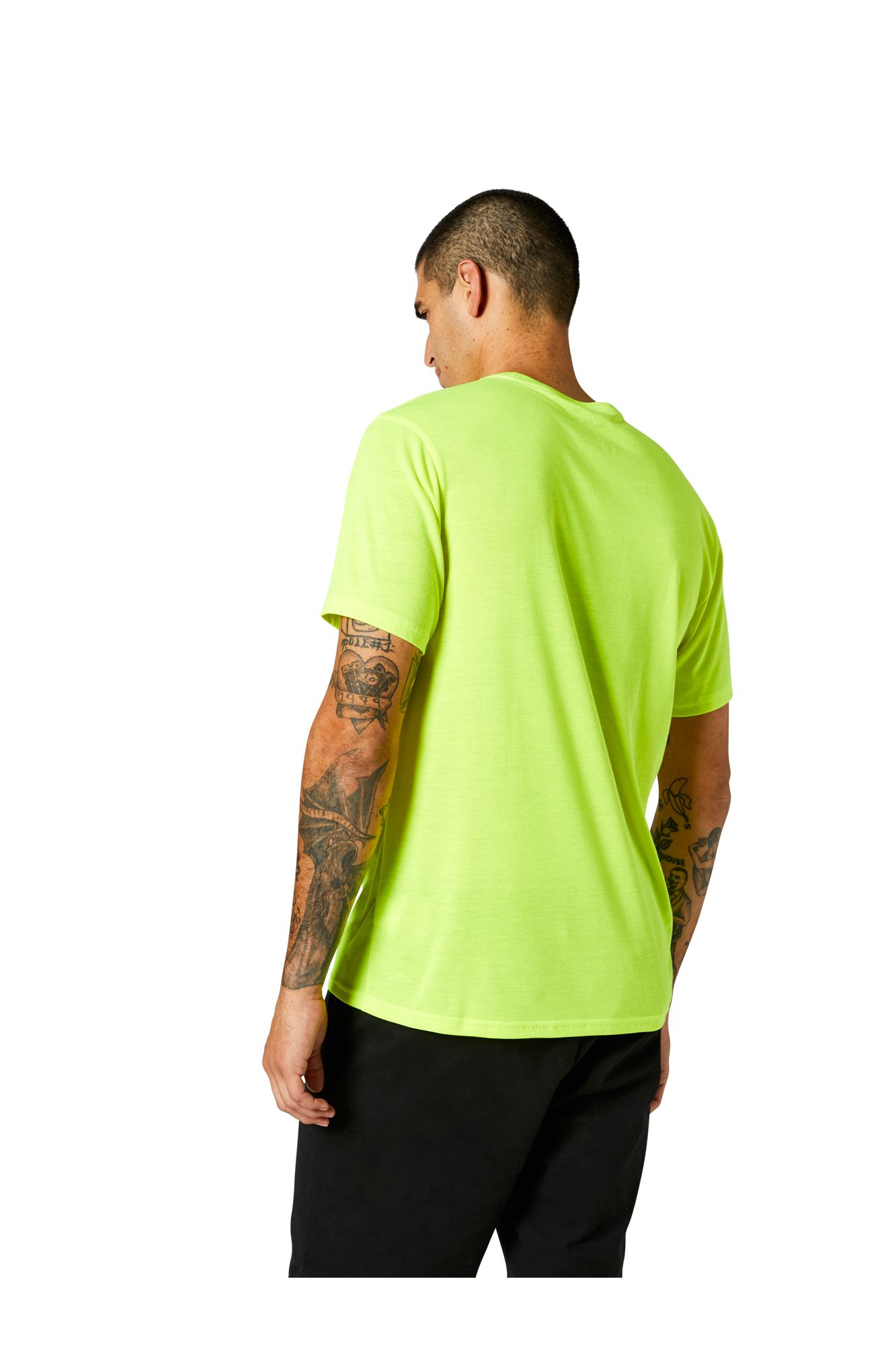 EMBLEM SS TECH TEE [FLO YLW] S