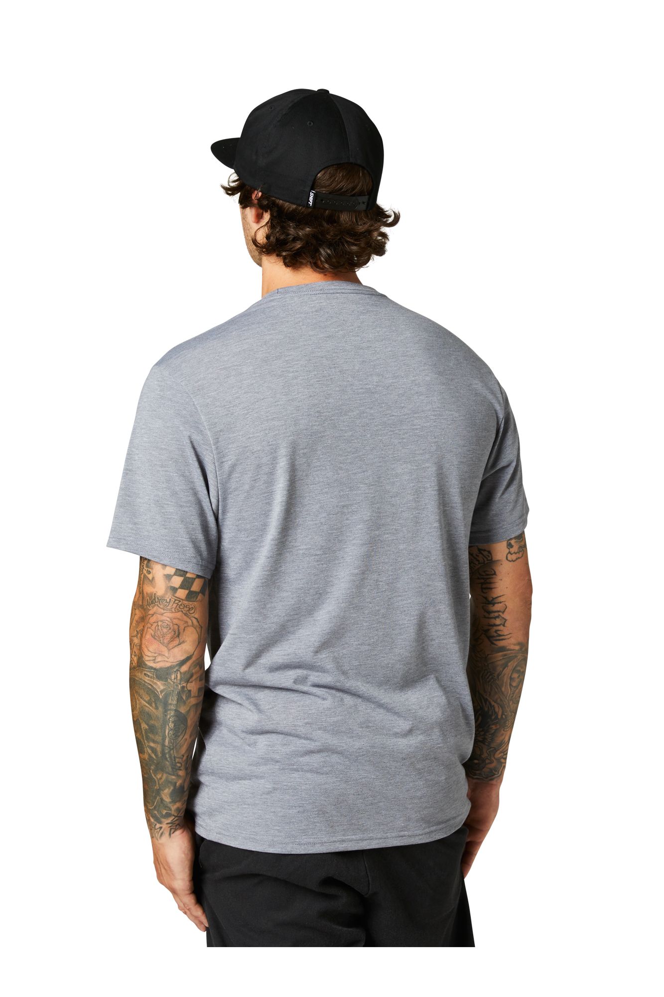 EMBLEM SS TECH TEE [HTR GRAPH] S