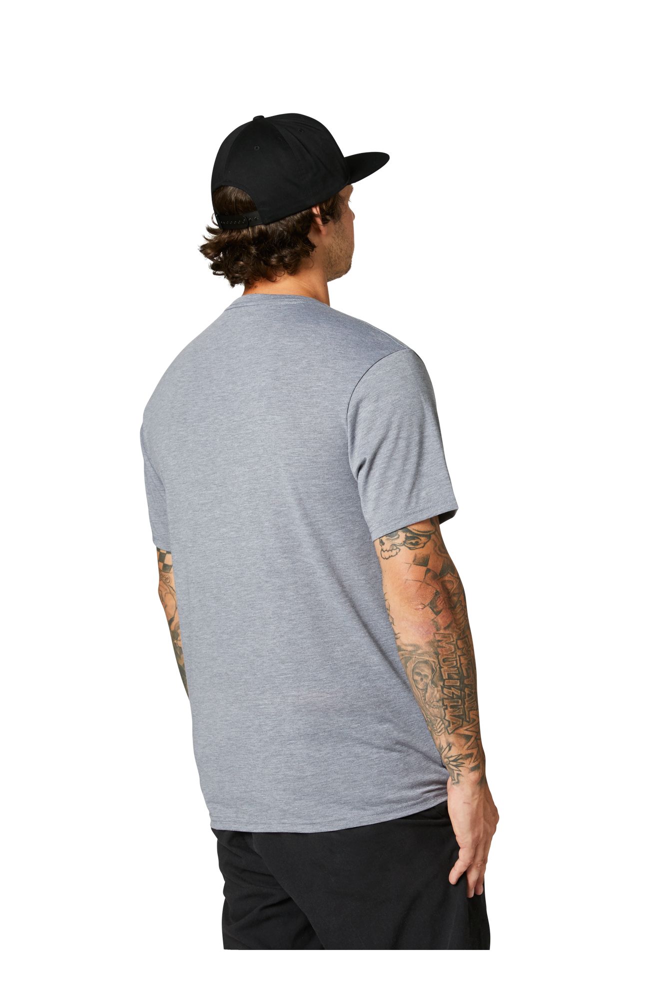 EMBLEM SS TECH TEE [HTR GRAPH] S