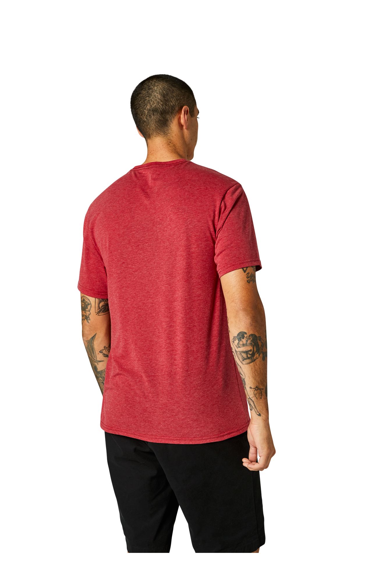 EMBLEM SS TECH TEE [CHILI] S