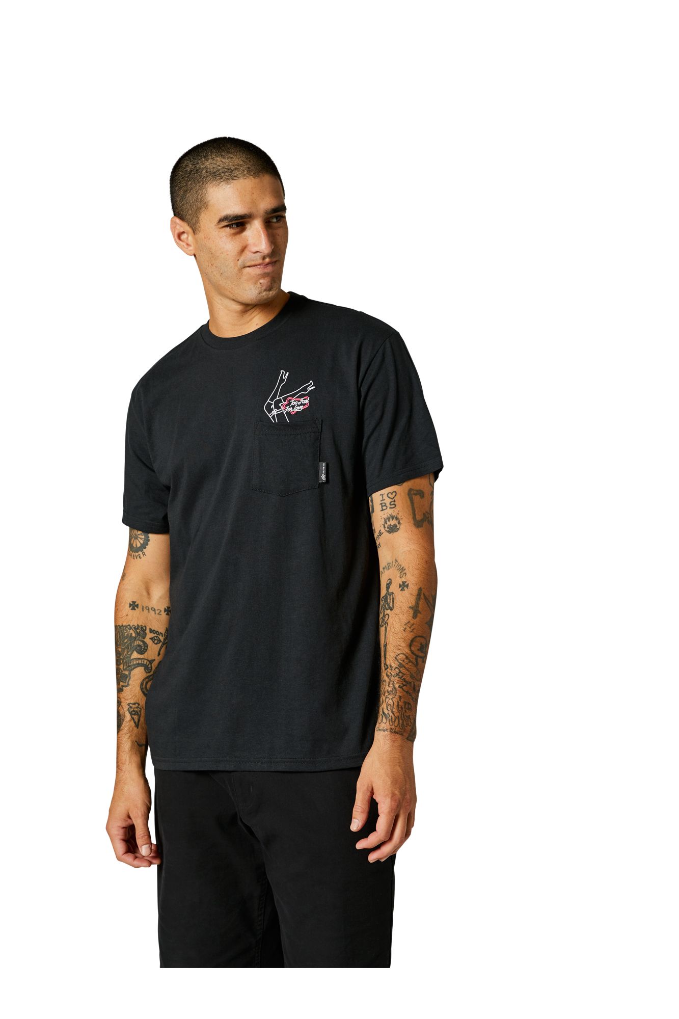 FAST LANE SS POCKET TEE [BLK] S
