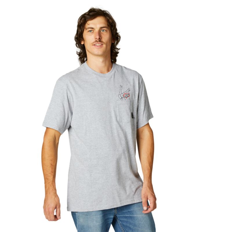 FAST LANE SS POCKET TEE [LT HTR GRY] S | Fox Racing - VK