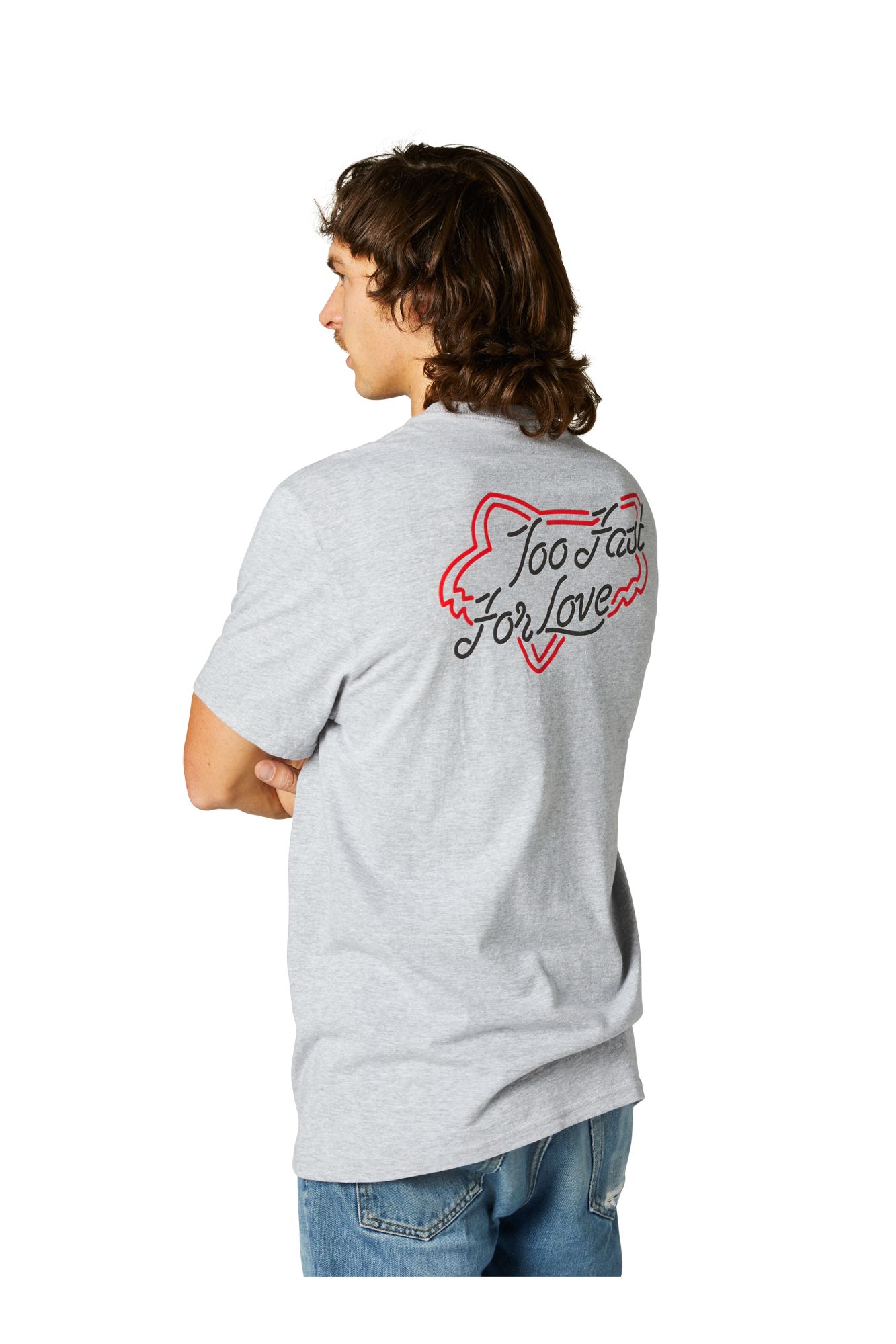 FAST LANE SS POCKET TEE [LT HTR GRY] S