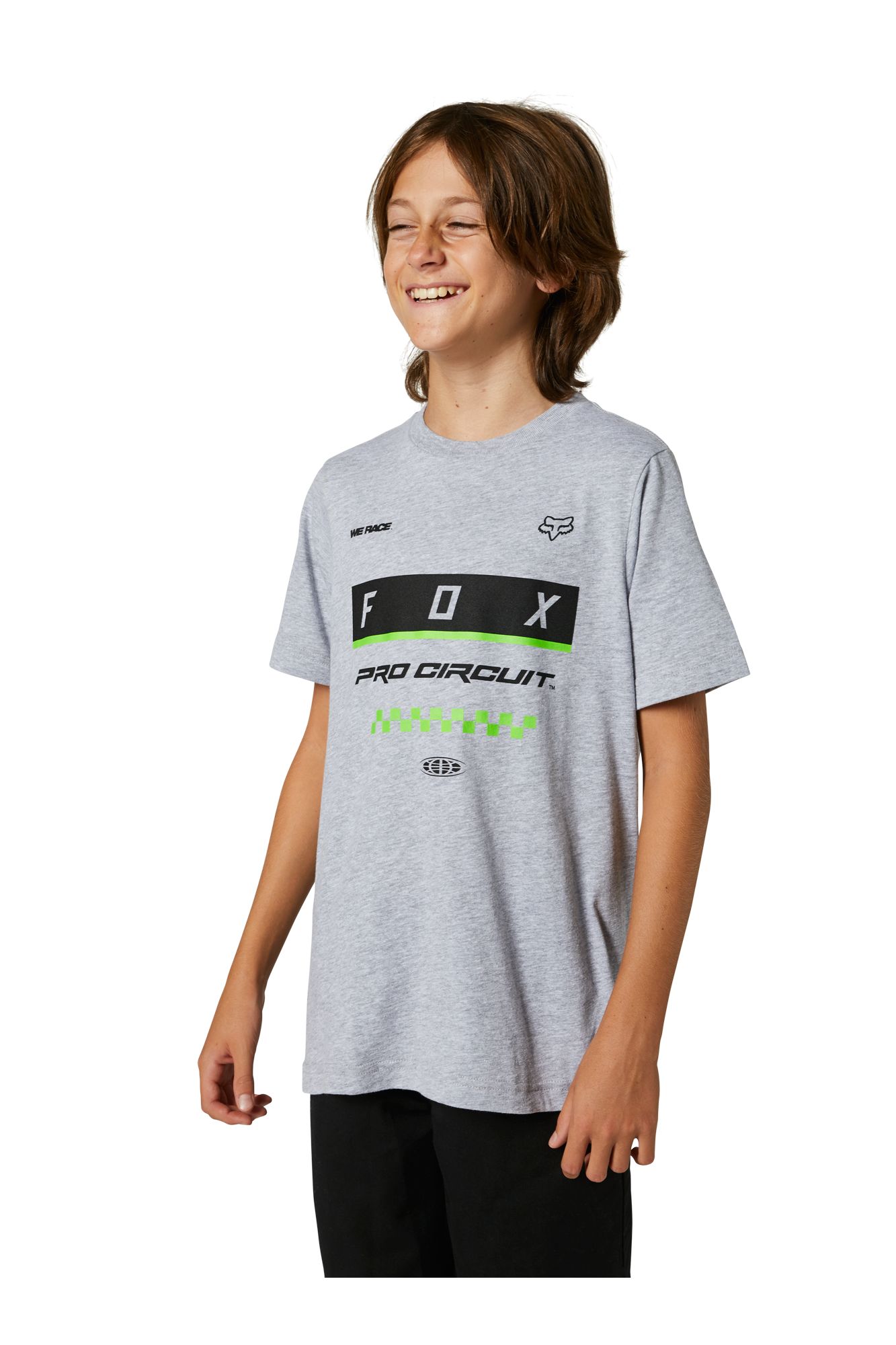 YOUTH PC BLOCK  SS TEE [LT HTR GRY] YS