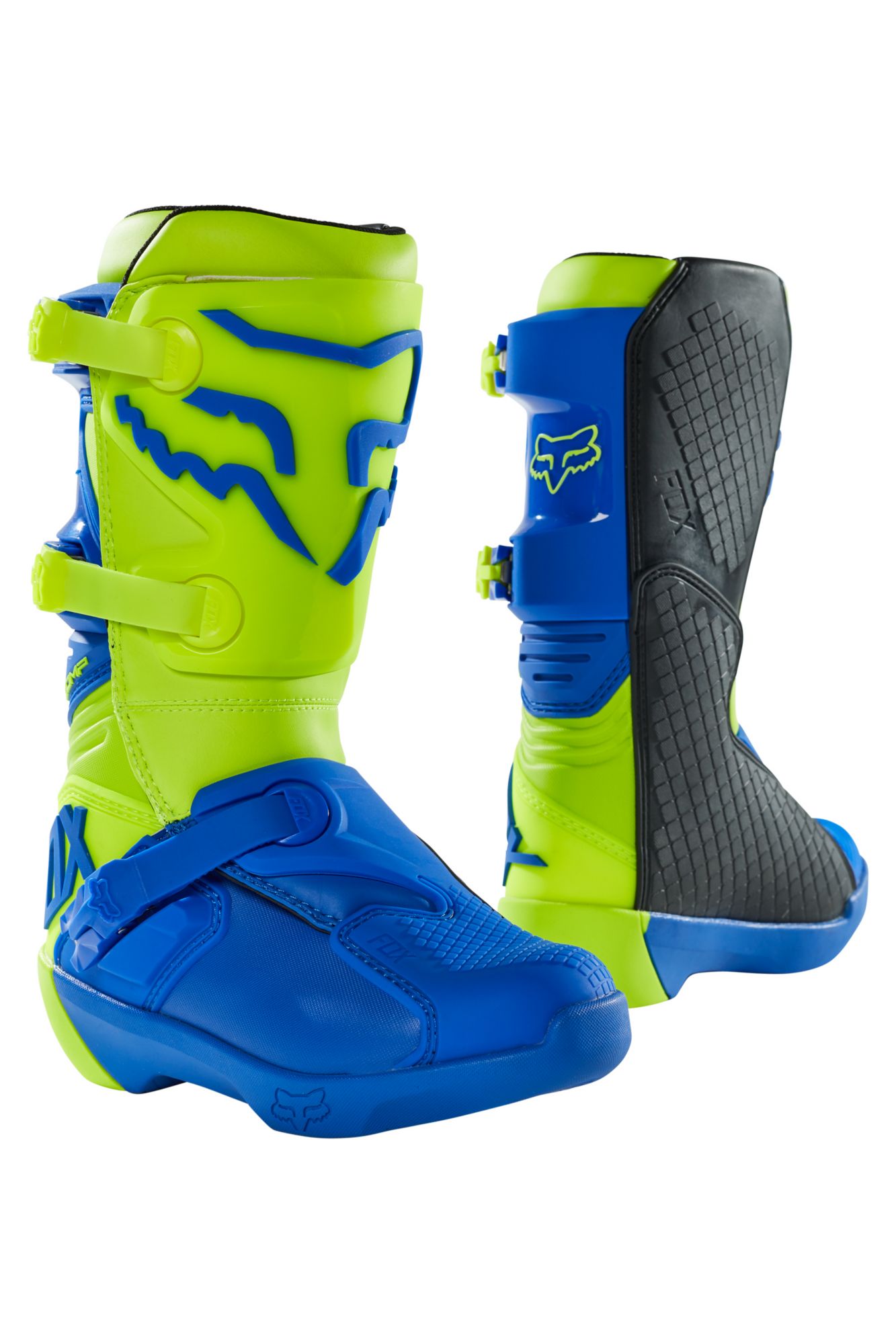 YTH COMP  BOOT - BUCKLE [YLW/BLU] 1