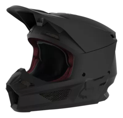 YTH V1 MATTE BLACK HELMET [MT BLK] YS | Fox Racing®