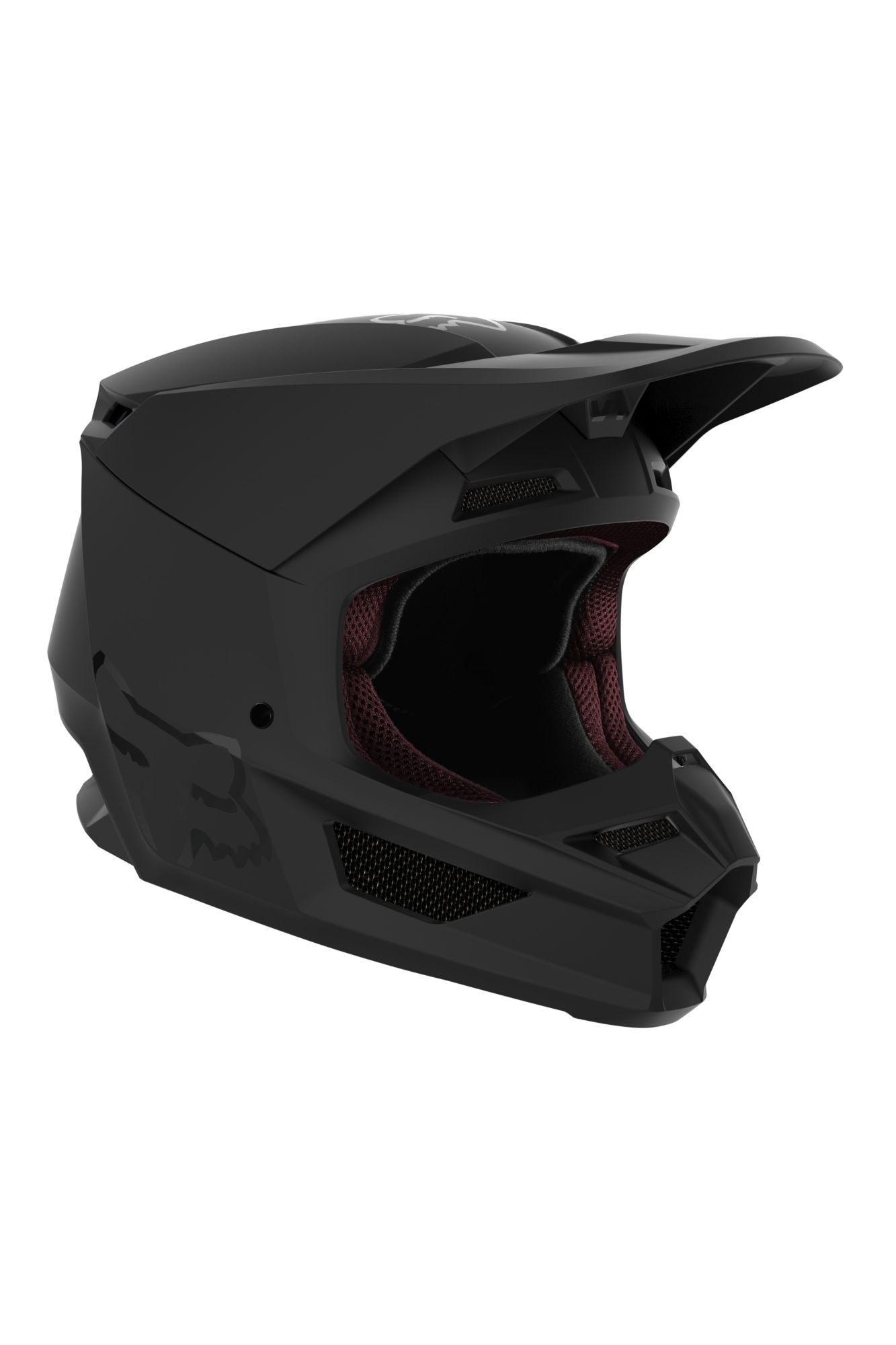YTH V1 MATTE BLACK HELMET, ECE [MT BLK] YS