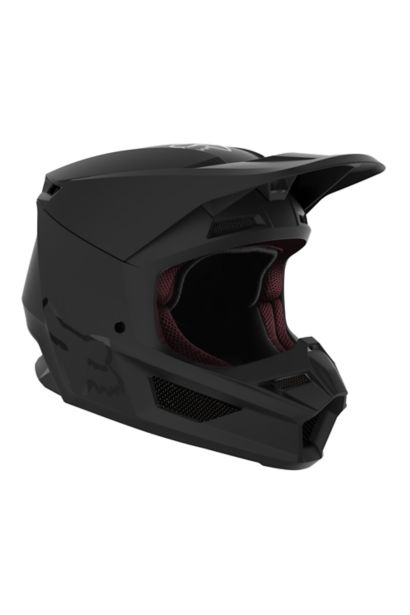 YTH V1 MATTE BLACK HELMET, ECE [MT BLK] YS