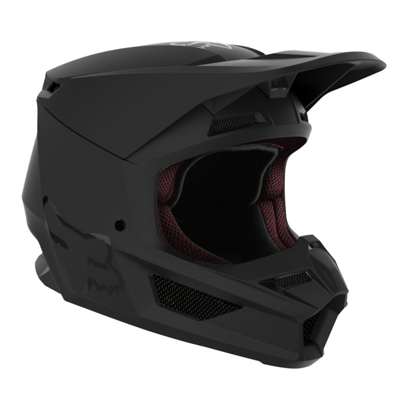 YTH V1 MATTE BLACK HELMET, ECE [MT BLK] YS | Fox Racing - Belgi&euml