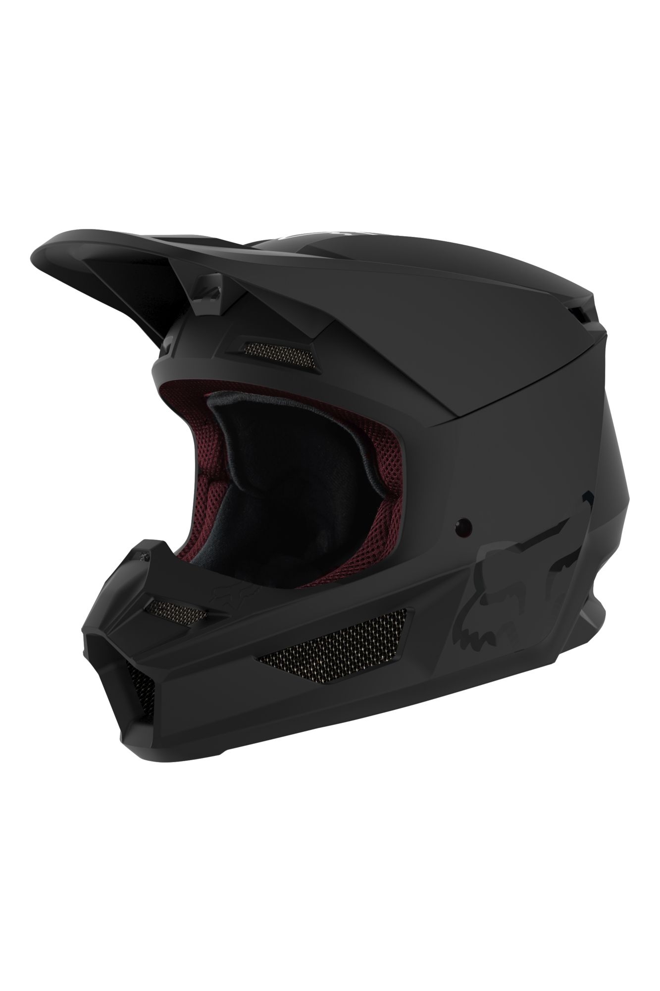 YTH V1 MATTE BLACK HELMET, ECE [MT BLK] YS
